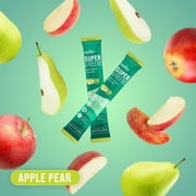 Supergreens Premium Superfood Greens Drink Mix w/Chlorella, Moringa, Spinach & Broccoli + Digestive Enzymes & Probiotic Blend -Nutrient-Packed Powder (Apple Pear 20 Servings, Travel Pack)