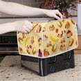 thumbnail image 2 of Yuyamidu Yellow Toaster Cover 2 Slice Bread Toaster Oven Dust Cover Anti-Scratch Wide Slot Kitchen Small Appliance Decorative Cover Dustproof Cover, Dessert Theme, 2 of 7