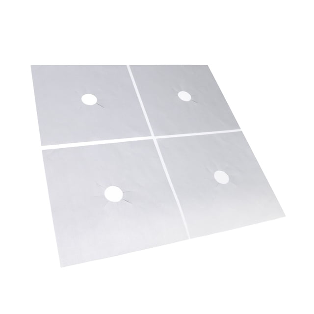 4Pcs Stove Burner Cover, Non Stick Gas Stove Top Protector High Temp Resistant 27x27cm, Easily Cleaned Gas Range Stove Cover with PTFE Coating for Kitchen Cooking