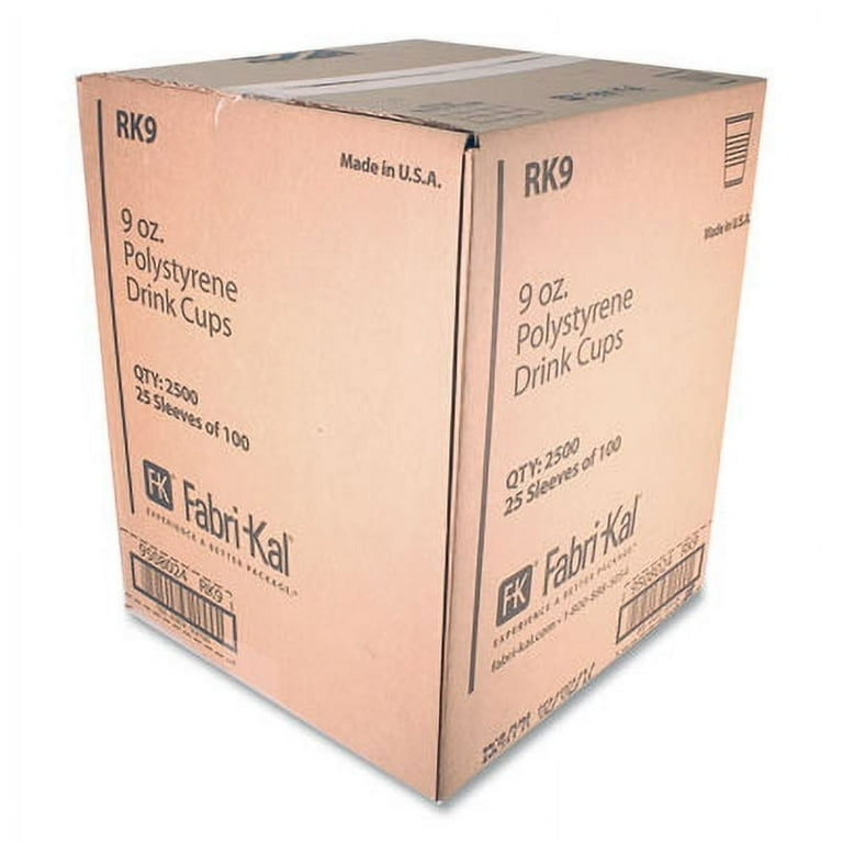 RK Ribbed Cold Drink Cups, 9 oz, Clear, 100/Sleeve, 25 Sleeves/Carton RK Ribbed Cold Drink Cups, 9 oz, Clear, 100/Sleeve, 25 Sleeves/Carton