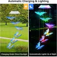 Qoosea Solar Butterfly Wind Chimes Outdoor Decor, Garden Ornament