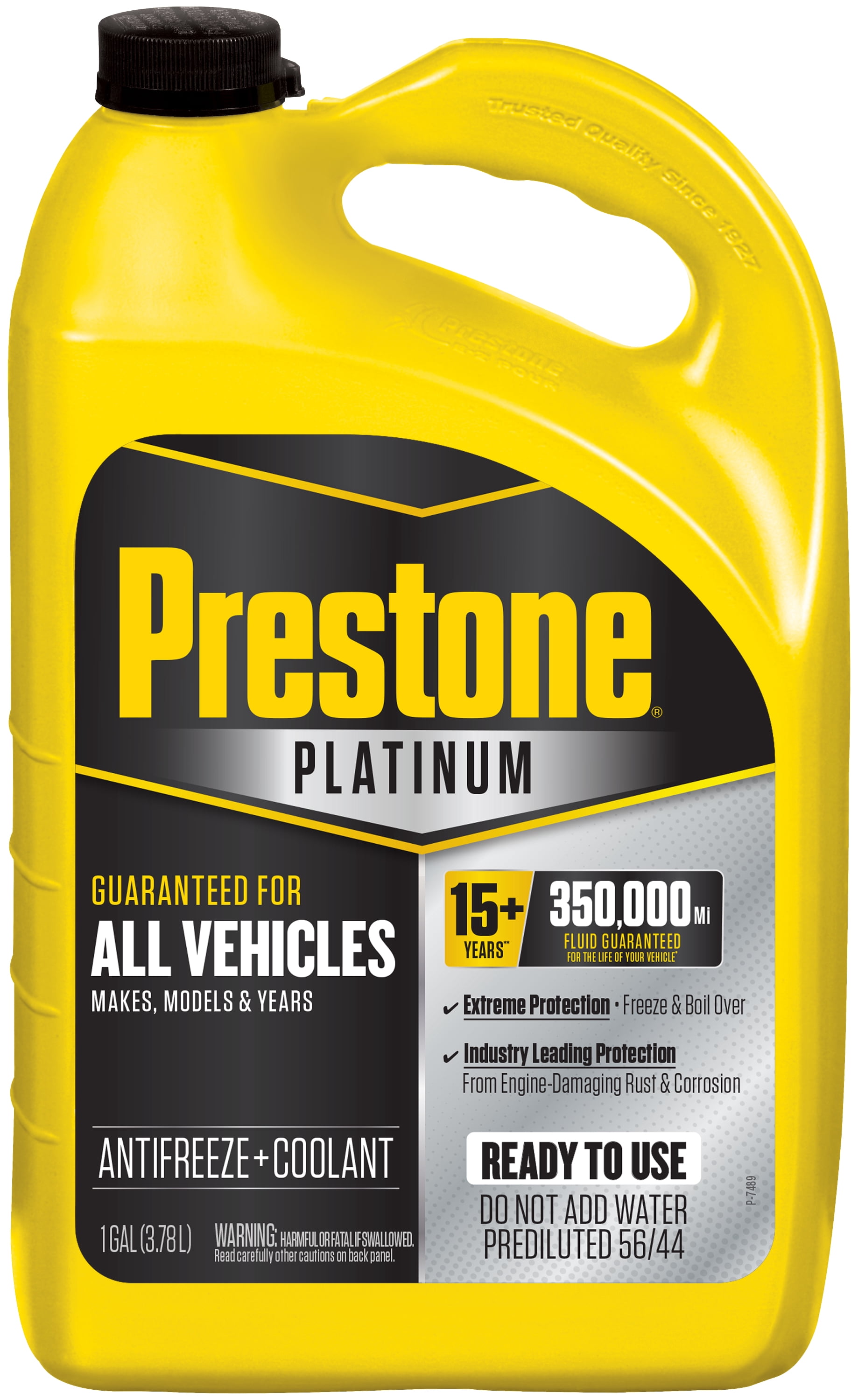 (2 pack) Prestone Platinum Extreme Protection Prediluted Antifreeze and Coolant 1 Gallon
