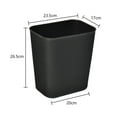 thumbnail image 2 of PTOOTP 2-Pack Black Rectangular Trash Bins Set, Simple and Stylish Design for Bedroom, Kitchen, Bathroom, and Home Use, 2 of 8