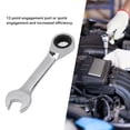 thumbnail image 3 of Steel Ratchet Spanner, 13 Point Box End 13mm Ratcheting Wrench  For Home, 3 of 8