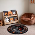 thumbnail image 6 of Halloween 3D Visual Round Rug Non Slip Washable Soft Area Carpet for Home Bedroom Living Room Party 23.62 in A, 6 of 6