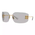 thumbnail image 1 of Miu Miu Sunglasses MU 54YS Gold Light Grey 5AK3/0B Logo Women AUTHENTIC, 1 of 6