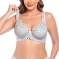Women's Sexy Lace Embroidered Bras Full Coverage Unlined Underwire Plus