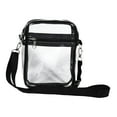 thumbnail image 3 of Bolso transparente, bolso de mano, bolso cruzado, bolso de cosméticos, correa ajustable, bolso transparente negro grande, 3 of 7
