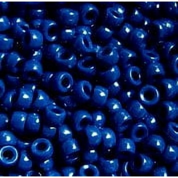 JOLLY STORE Crafts Navy Pony Beads 9x6mm 500pc Made in the USA