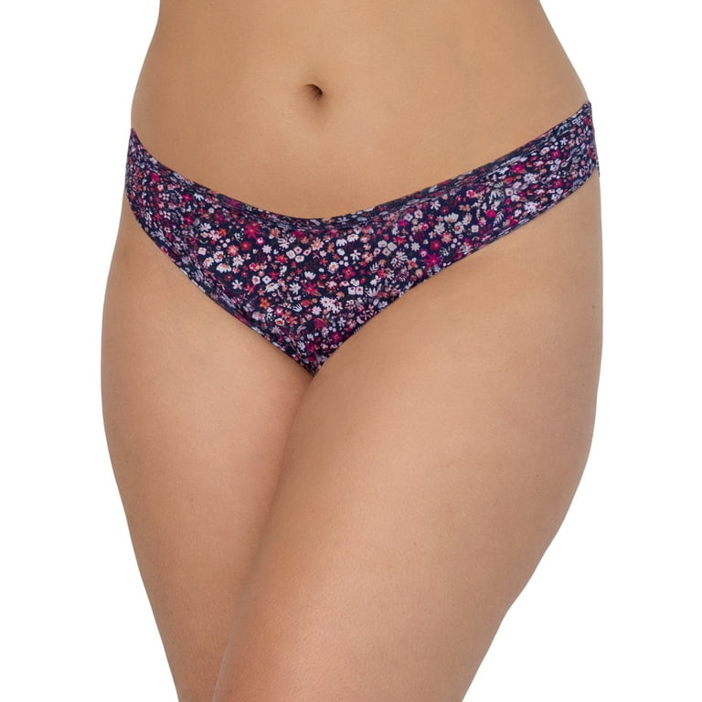 No Boundaries Print Striped Solid High Cut Thong Stretchy Panty (Women's or  Juniors) 4 Pack