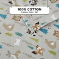 thumbnail image 5 of Regency Heights Twin Size Cotton Flannel Sheet Set, 3-Piece Flannel Bed Sheets Twin, 100% Cotton Bed Sheets Set with Deep Pocket, Multi Forest Animals, 5 of 7