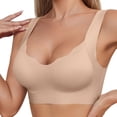 thumbnail image 5 of Gkeoshab Sports Bras for Women Women's Seamless Side Smoothing Push-Up Bra Non-Wired Lift & Anti-Sag Support Bralette Khaki XL, 5 of 8