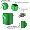 thumbnail image 3 of Paquete de 5 bolsas de cultivo, macetas de tela no tejida resistentes con asas, bolsas de cultivo para verduras, flores, plantas y frutas, verde, 3 of 4