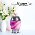 thumbnail image 4 of Pink Mini Cremation Urn For Human Ashes Adult Male Dad - Purple Small Urns For Human Ashes Women Keepsake 3 Inch - Miniature Urns For Man And Female, 4 of 7