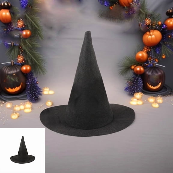 Halloween Felt Witch Hat, 5.12" Mini Black Pointed Hat for Costume & Party Decor