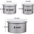 thumbnail image 2 of 3 Pieces 4-Inch Deep Tall Round Cake Pan Set, Includes 4-Inch, 6-Inch and 8-Inch Anodised Aluminum Cake Pans with Removable Bottom, for Baking, Healthy & Heavy Duty, Easy Clean, 2 of 8