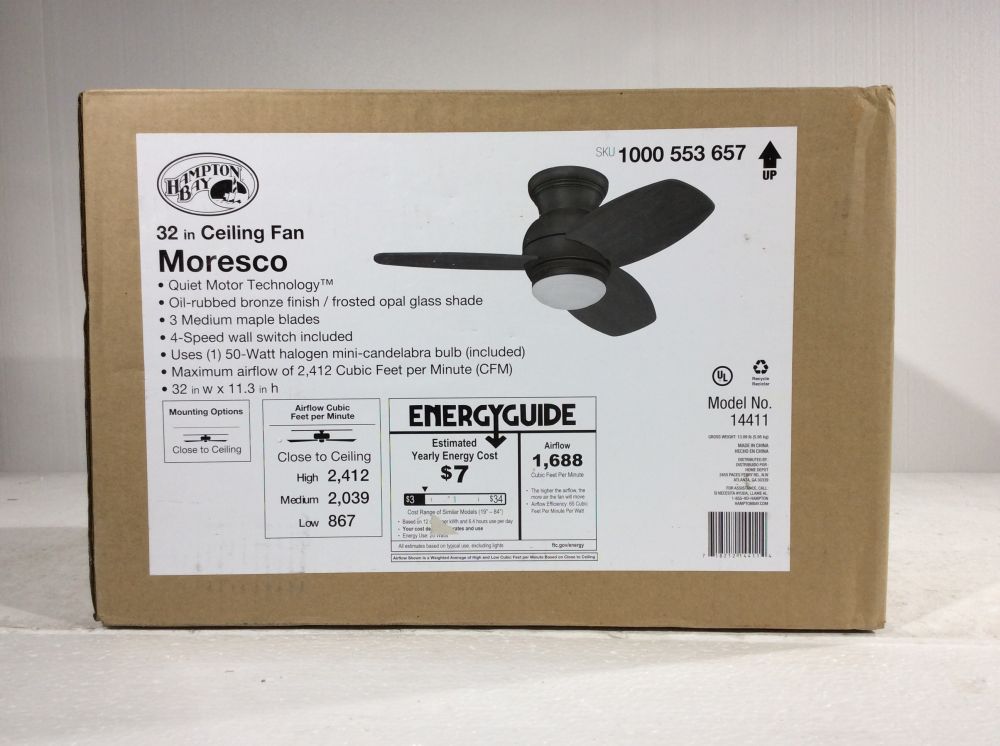 Indoor Oil Rubbed Bronze Ceiling Fan 