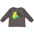 thumbnail image 3 of Inktastic Aw, Shucks, I'm Cute Corn Humor Boys or Girls Long Sleeve Toddler T-Shirt, 3 of 5