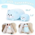 thumbnail image 3 of 8 inch Cute Bear Plush Stuffed Squishy Animal Cylindrical Body Pillow,Super Soft Cartoon Hugging Toy Gifts for Bedding, Kids Sleeping Kawaii Pillow, 3 of 3