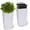 White, variant on Trilenars 16Inch Tall Planter Set of 2,Indoor&Outdoor Taper Planter with Shelf Insert,Self-Absorbing Plastic Flower Pots,Large Resin Plant Pots for Outdoor Plants and Front Porch Decor,Black
