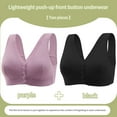 thumbnail image 2 of cfhntfmh 2pc Front Closure Bras for Women Wirefree High Supports Liftup Bras No Underwire Convenient Everyday Bralettes, 2 of 4