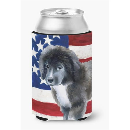 

Newfoundland Puppy Patriotic Can or Bottle Hugger