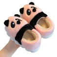 thumbnail image 4 of XIMIN Toddler Kids Cute Animal House Slippers Fuzzy Warm Bedroom Shoes with Non-Slip Cartoon Panda Cozy Memory Foam Home Fluffy Slippers, 4 of 5