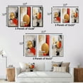 thumbnail image 4 of Designart "Lunar Redemption Abstract in Gold and Red III" Abstract Painting Framed Wall Art Set Of 3 - Gold Modern Frame Gallery Set For Office Decor, 4 of 6
