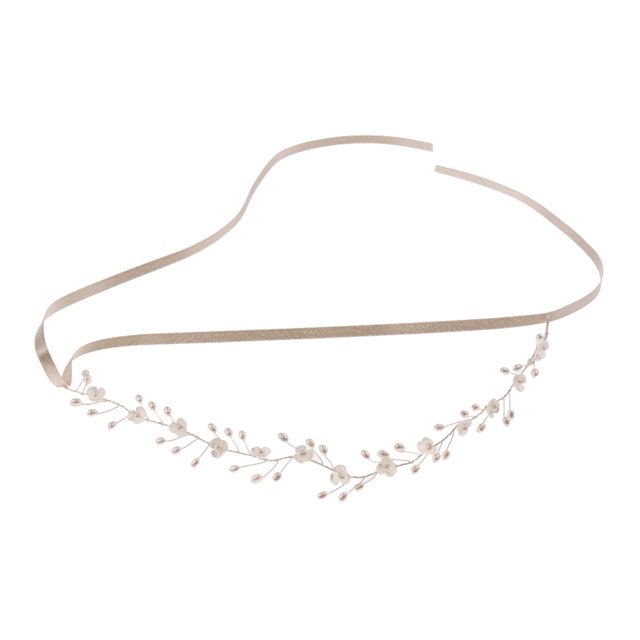 Enredadera de pelo nupcial hecha a mano con tocados de flores de concha de perla natural Slivery Zulema Cascos de novia de diamantes de imitación