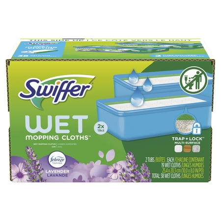 UPC 030772007433 product image for Swiffer Wet Mopping Cloths  Lavender  19 count  Pack of 2 | upcitemdb.com