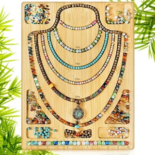 Frcolor Bead Board Beading Tray Jewelry Design Bracelet Necklace Flocked  Flock Organizer Fordiy Storage Mats Funnel Sorting Grid 