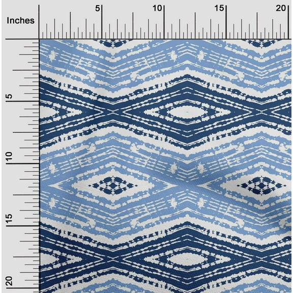 oneOone Cotton Poplin Twill Navy Blue Fabric Geometric Shibori Sewing Fabric By The Yard Printed Diy Clothing Sewing Supplies 56 Inch Wide