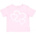 thumbnail image 3 of Inktastic Three White Hearts Boys or Girls Toddler T-Shirt, 3 of 5
