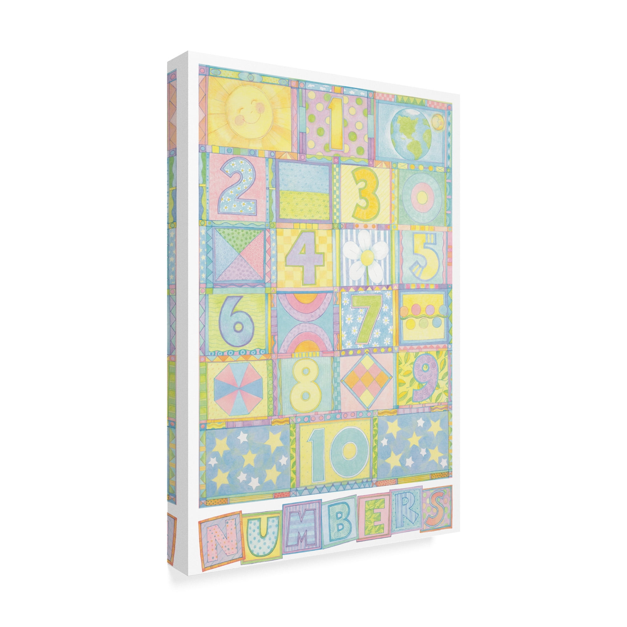 Trademark Fine Art 'Numbers Pastel' Canvas Art by Cheryl Piperberg