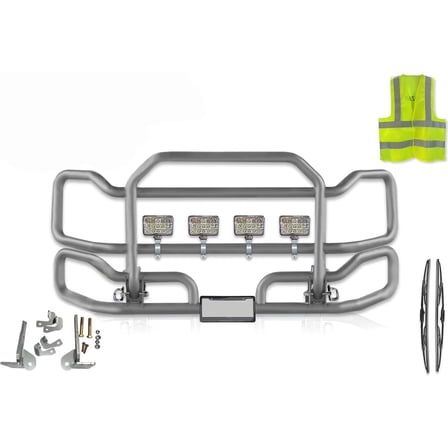 Front Grey Grille Deer Moose Brush Bumper Guard Large Compatible with T680 2012-2021