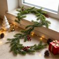 thumbnail image 6 of Clearance! Christmas Garland 6FT Artificial Pine Wreath with Berries for Fireplace Mantel Staircase Railing Holiday Party Indoor Outdoor Home Decoration Xmas Seasonal Decor, 6 of 6