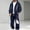 Navy, variant on Mens Sweatsuit 2 Piece Sets Zip Up Hoodie and Wide Leg Sweatpants Baggy Track Suits Athletic Sweat Set Commuting Mountaineering