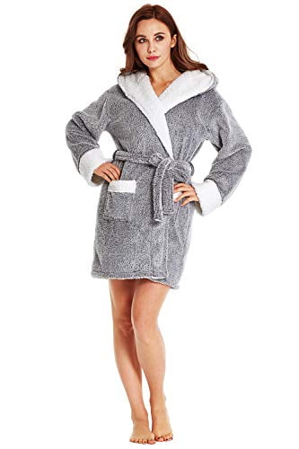 TIMSOPHIA Plush Robes for Womens Bathrobes with Hood Soft Animal Robes Cozy Warm Koala Gifts