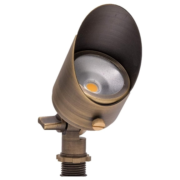 12V 6W Solid Brass (Bronze) LED Outdoor Spotlight 2700K Warm White 275 Lumens for Low Voltage Landscape Lighting of Yard, Lawn, Garden, Patio, Trees & House