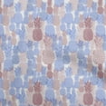 thumbnail image 1 of oneOone Velvet Light Blue Fabric Pineapple Dress Material Fabric Print Fabric By The Yard 58 Inch Wide, 1 of 5