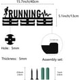 thumbnail image 3 of Running Medal Holder Sport Medal Hanger Medal Rack Display Wall Rack Mounted Over 30 Medals Wooden Heartbeat for Runners Swimming Bicycle Athletes Champions Medalist Black 15.7x5.1Inch DIY, 3 of 7