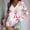 Pink#4, variant on LEAVINGSUO Womens Shirts under $5,Women's Fashion Loose Long Sleeve Blouse V-Neck Casual Pullover Tops Blouses Pink S