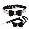 thumbnail image 1 of CNKOO 2pcs Sparkling Rhinestone Dog Collar & Leash Set for Small & Medium Dogs  Cute Bow Tie Collar with Escape-Proof Rope, 1 of 1