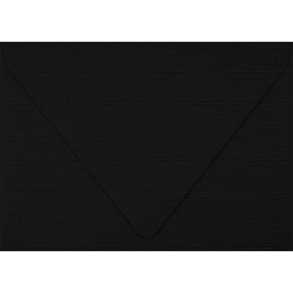 LUXPaper 4Bar A1 Contour Flap Invitation Envelopes, 3 5/8 x 5 1/8, Black Linen, 80lb, 50 Pack