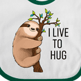 thumbnail image 4 of Inktastic I Live to Hug Cute Sloth on a Branch Boys or Girls Baby Bib, 4 of 4