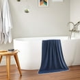 thumbnail image 4 of Velvet Bath Towel | Microfiber Absorbent Large Towel for Adults | 55X27 Inches Dark Blue Polyester Beach & Bath Towel | Quick Dry & Soft, 4 of 6