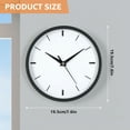 thumbnail image 2 of Stainless steel wall clock for bedroom living room black, 2 of 4