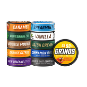 Grinds Coffee Pouches | Best Flavors Pack | 11 Cans | Tobacco Free, Nicotine Free Healthy Alternative