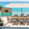 thumbnail image 4 of SERWALL 9 Pieces Outdoor Dining Set, Patio Dining Set, HDPE Outdoor Table and Chair with Umbrella Holes, (1 Table + 8 Breathable Textilene Chairs), 4 of 8