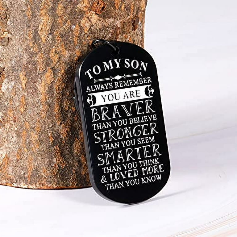 STUNFASSOO Inspirational Keychain Gifts for Son Teen Boy from Mom Dad College Graduation Gifts for Him 2021 Boys' Jewelry Son Gifts 16th 18th Birthday